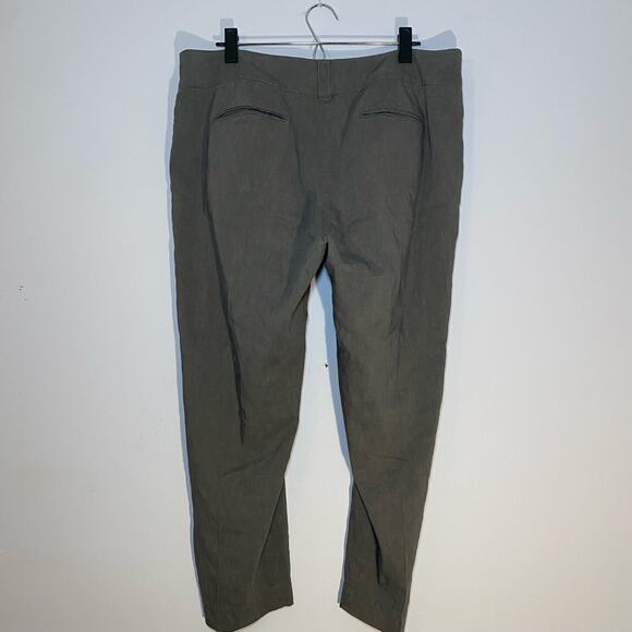 Eileen Fisher Women's size 16 Gray Lightweight Linen Blend Slacks Trousers Pants - Picture 6 of 10